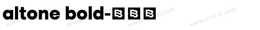 altone bold字体转换